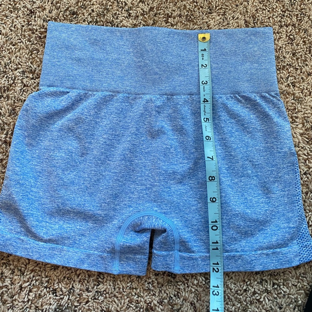 Booty pump light blue biker shorts never been worn